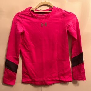 Under armour pink long sleeve shirt with black detail. Warm!